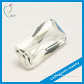 High quality octagon shape white gemstone bead glass